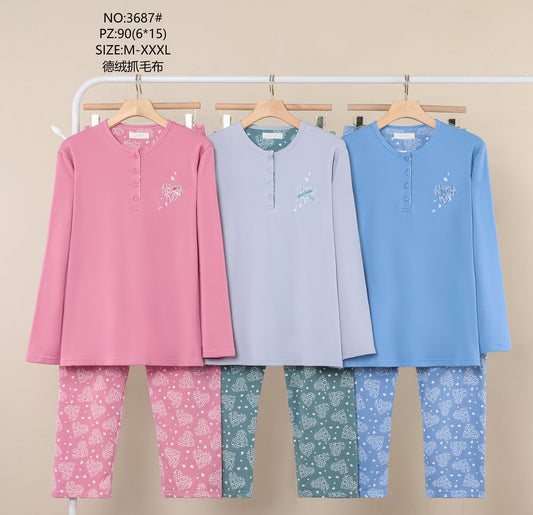 3687 Πιτζάμα Γυναικεία 女款睡衣