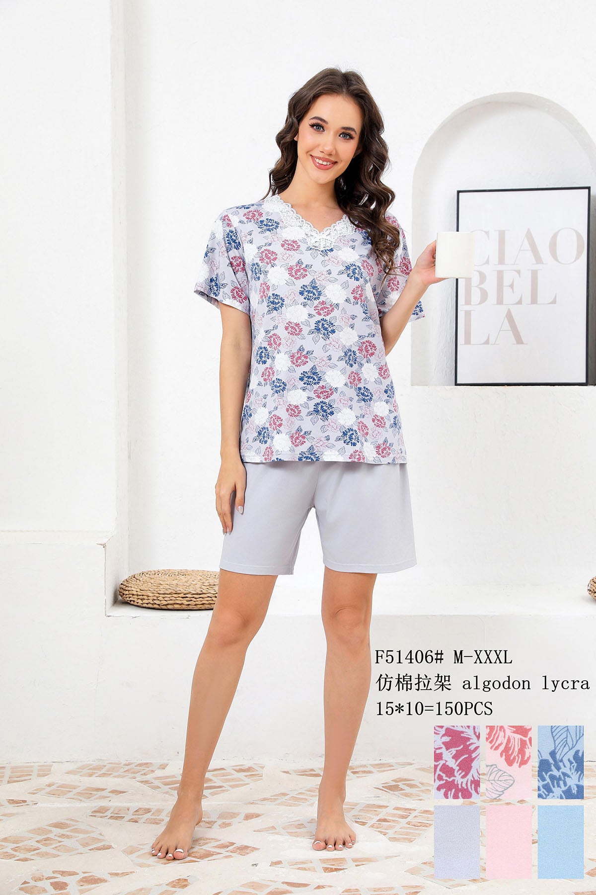 F51406 Πιτζάμα Γυναικεία 女款睡衣