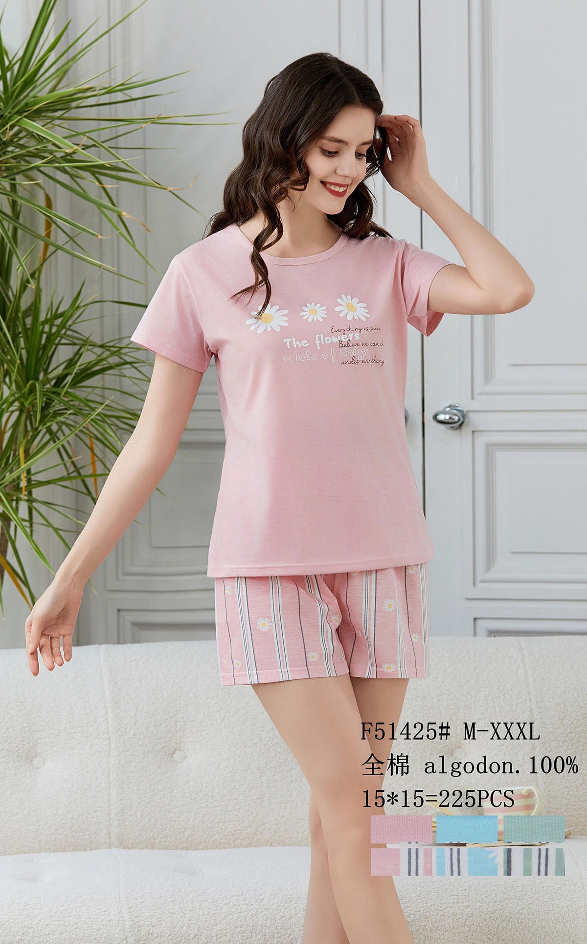 F51425 Πιτζάμα Γυναικεία 女款睡衣