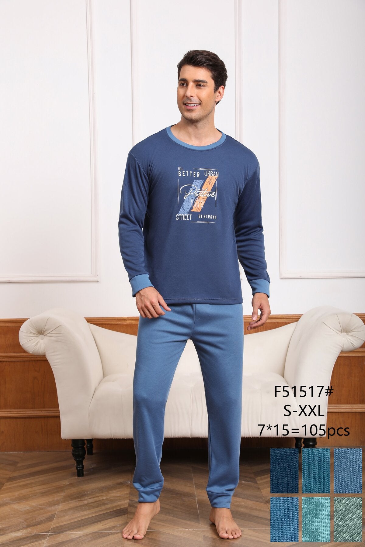 F51517 Πιτζάμα Ανδρική 男款睡衣