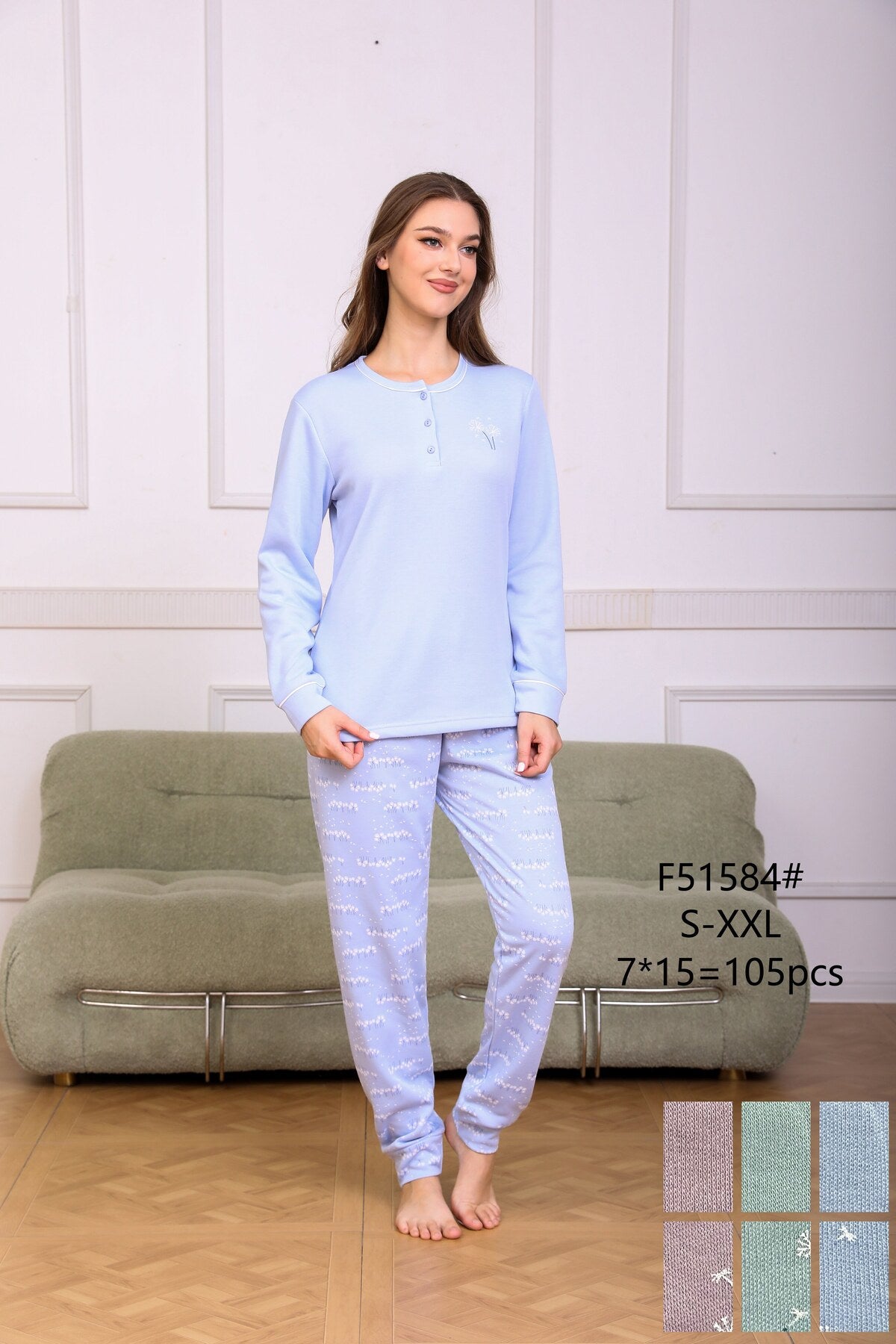 F51584 Πιτζάμα Γυναικεία 女款睡衣