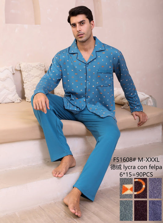 F51608 Πιτζάμα Ανδρική 男款睡衣