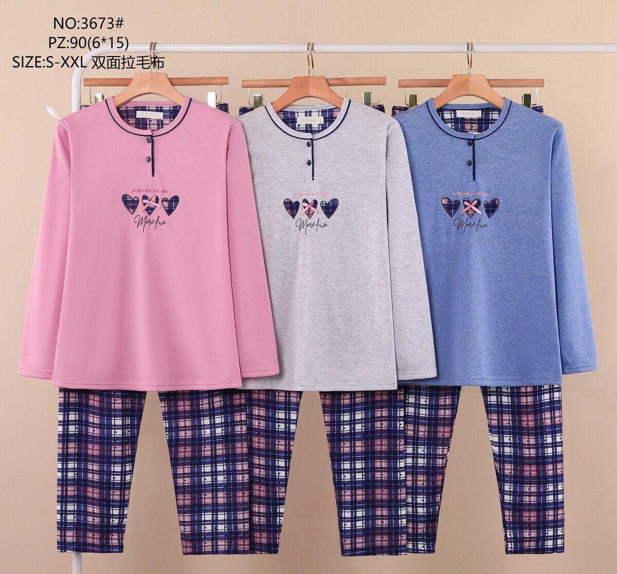 3673 Πιτζάμα Γυναικεία 女款睡衣