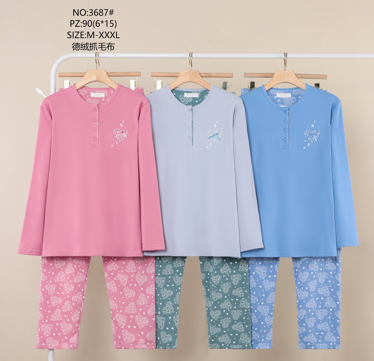 3687 Πιτζάμα Γυναικεία 女款睡衣