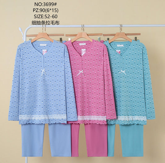 3699 Πιτζάμα Γυναικεία Μεγάλο μέγεθος 女款睡衣大码