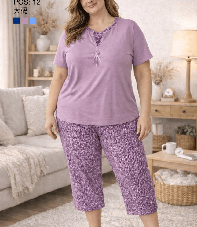 8107 Πιτζάμα Γυναικεία Μεγάλα Μέγεθη