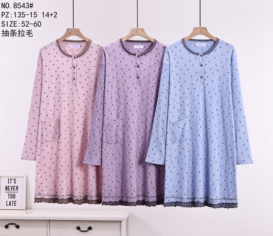 8543 Νυχτικό Μεγάλο μέγεθος 大码睡裙