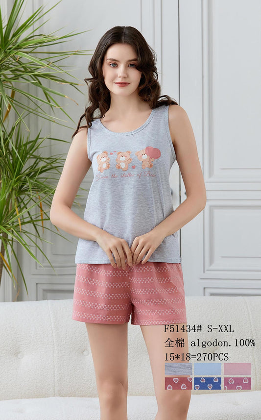 F51434 Πιτζάμα Γυναικεία 女款睡衣