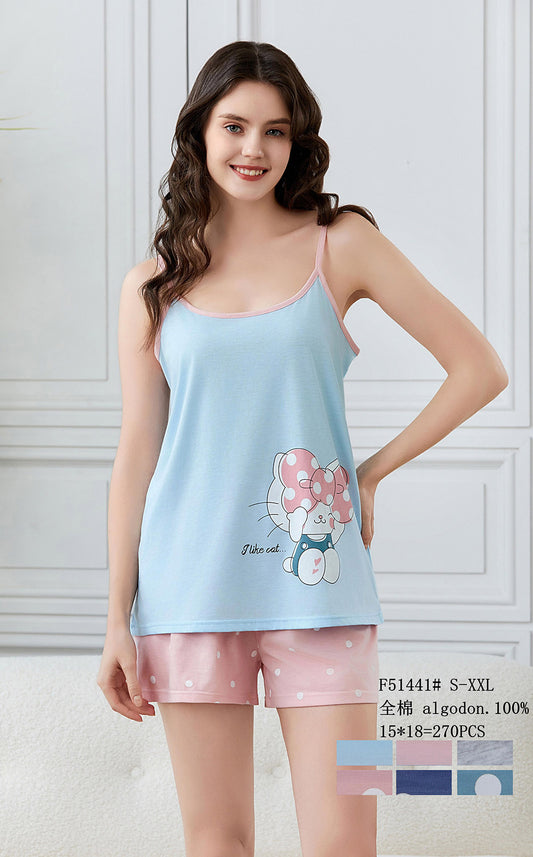 F51441 Πιτζάμα Γυναικεία 女款睡衣
