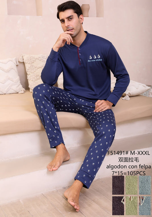 F51491 Πιτζάμα Ανδρική 男款睡衣