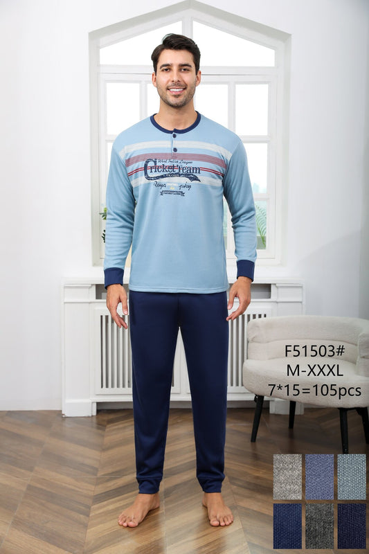 F51503 Πιτζάμα Ανδρική 男款睡衣