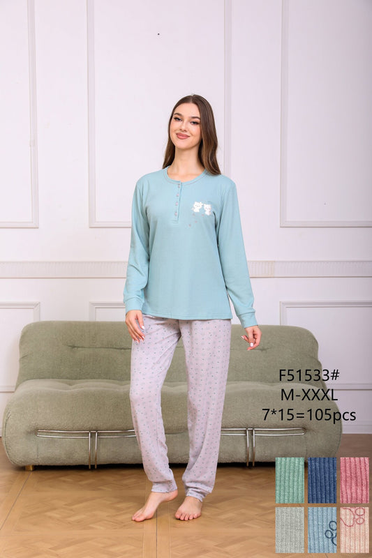 F51533 Πιτζάμα Γυναικεία 女款睡衣