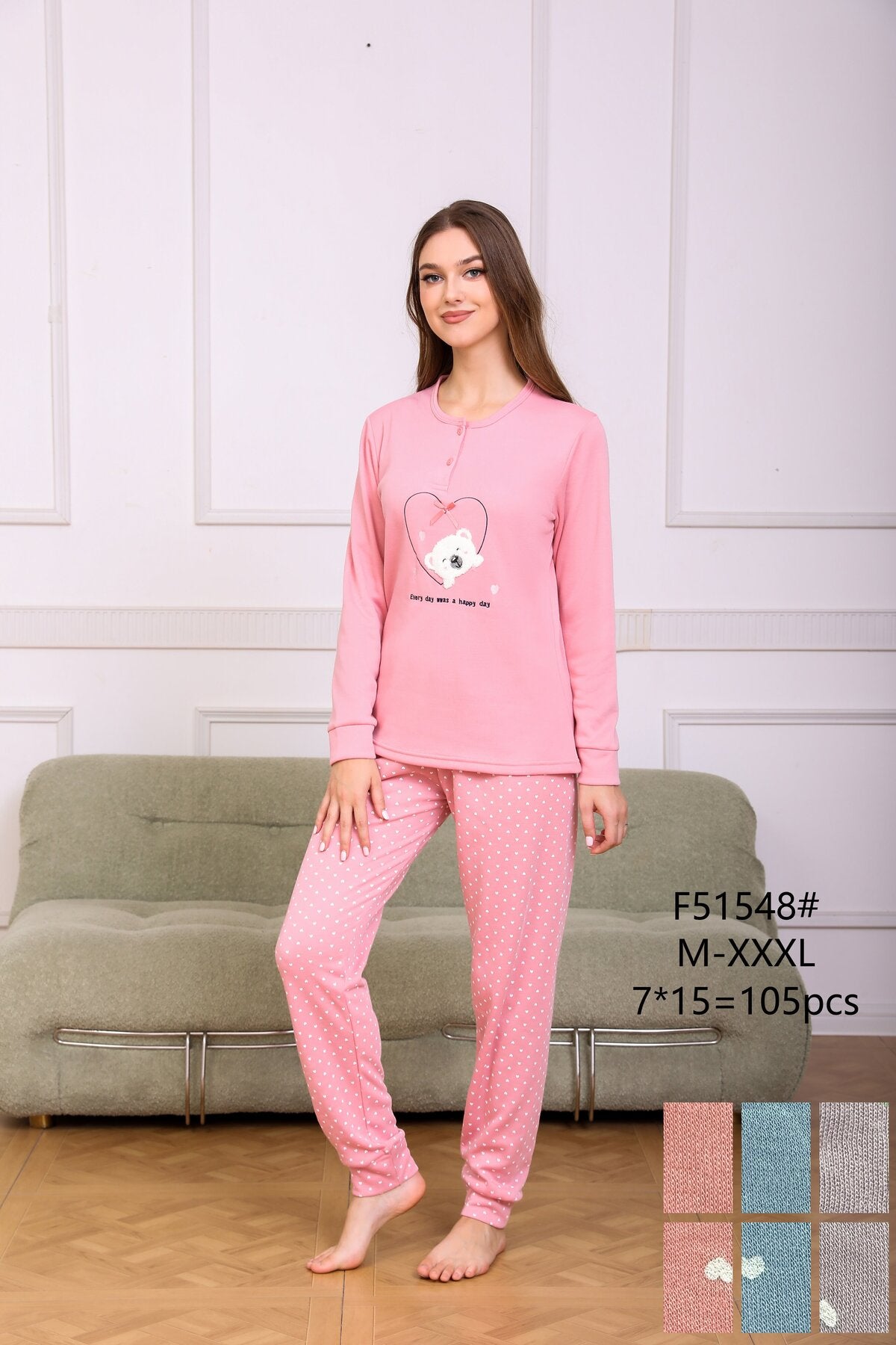 F51548 Πιτζάμα Γυναικεία 女款睡衣