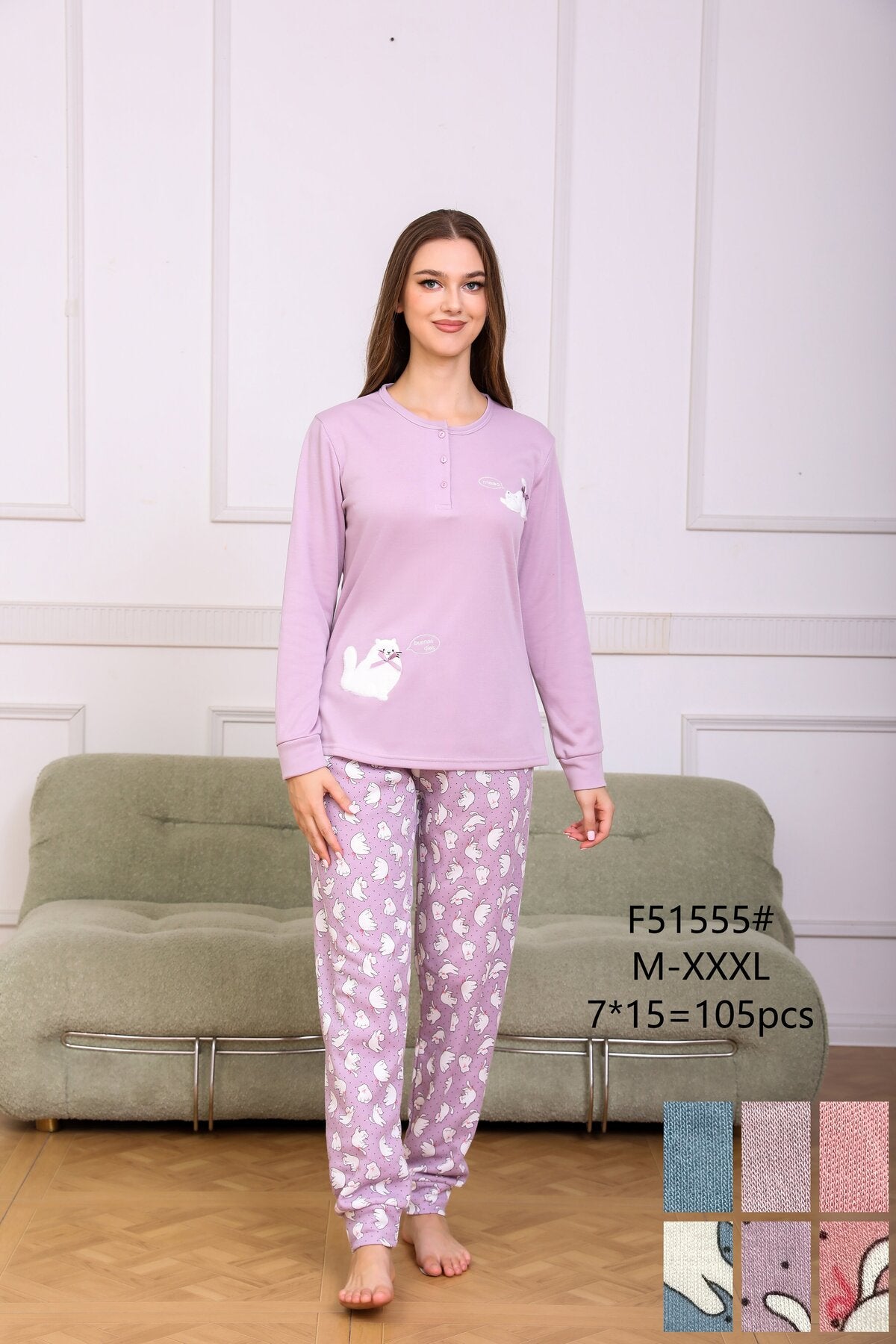 F51555 Πιτζάμα Γυναικεία 女款睡衣