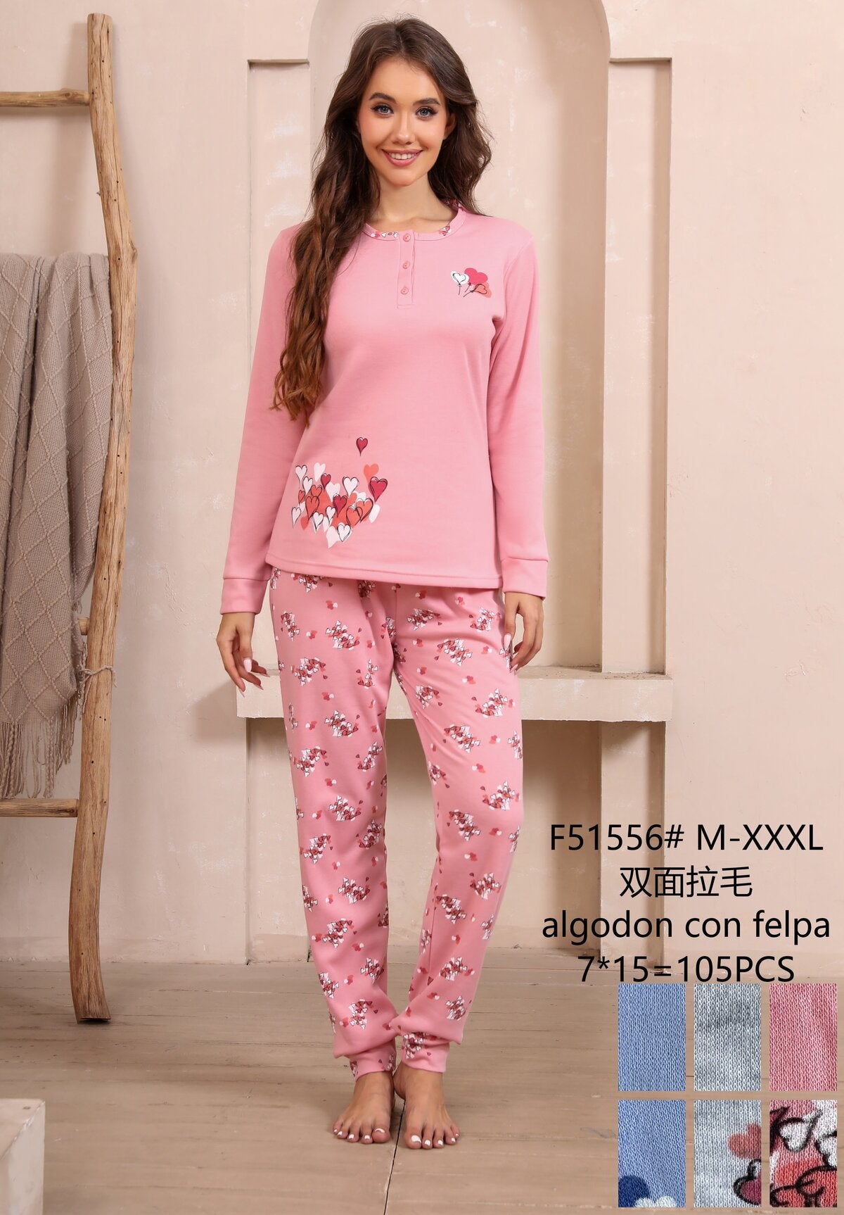 F51556 Πιτζάμα Γυναικεία 女款睡衣