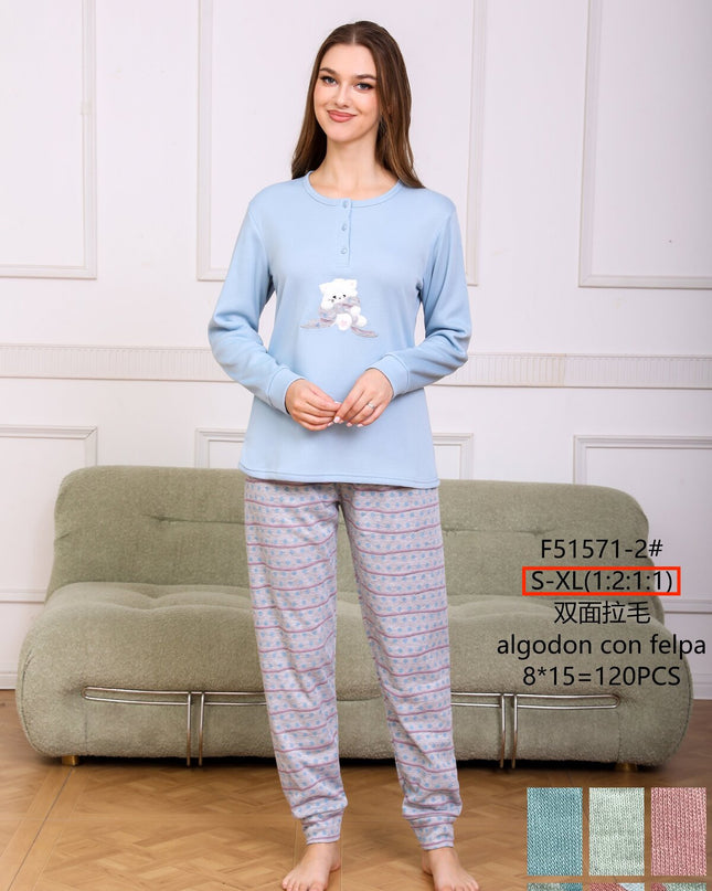 F51571 Women’s Pajama Set Flannel