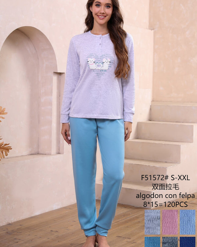F51572 Women’s Pajama Set Flannel