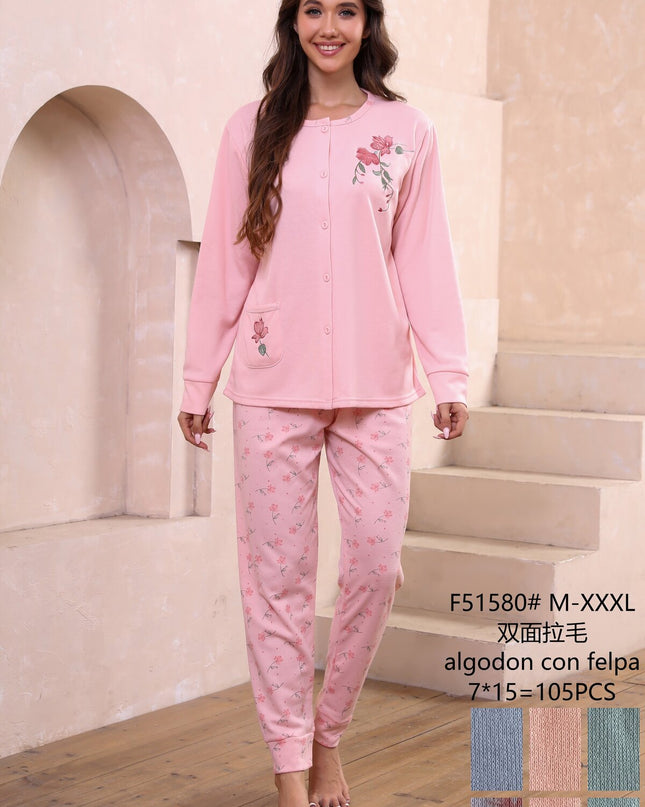 F51580 Women’s Pajama Set Flannel