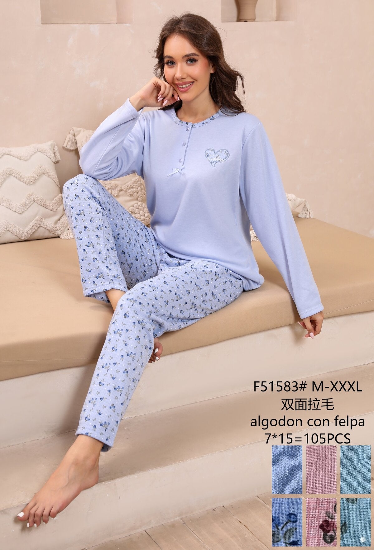 F51583 Πιτζάμα Γυναικεία 女款睡衣