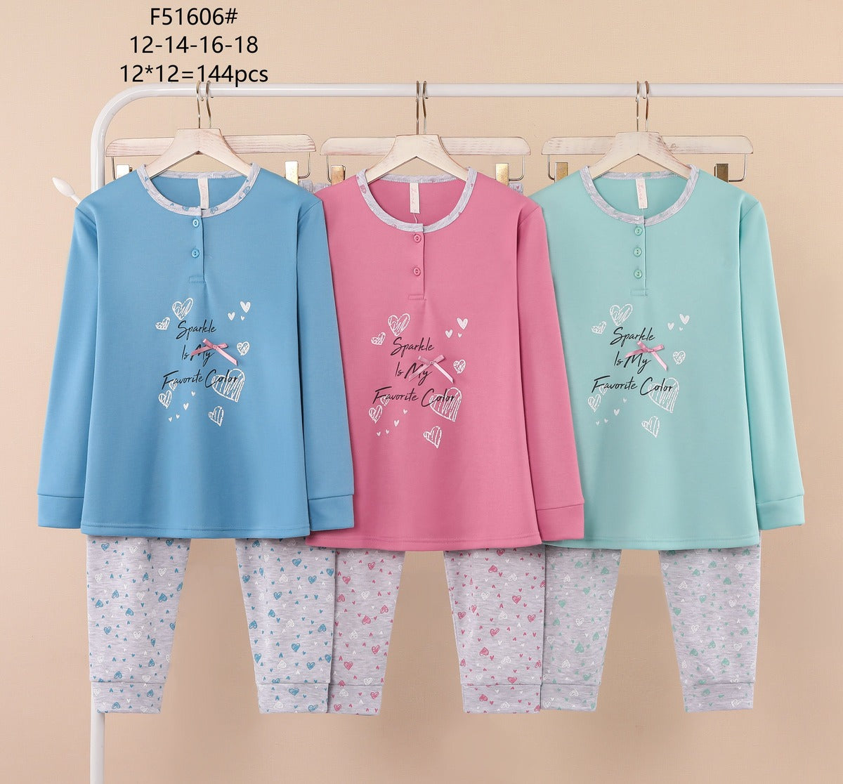 F51606 Πιτζάμα παιδική 童款睡衣