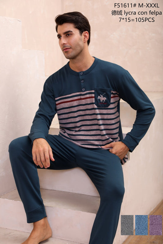 F51611 Πιτζάμα Ανδρική 男款睡衣